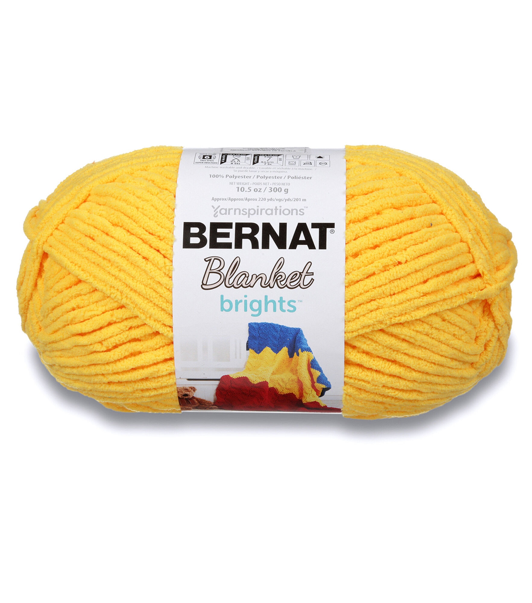 Bernat Blanket Brights 220yds Super Bulky Polyester Yarn, School Bus Yellow, hi-res