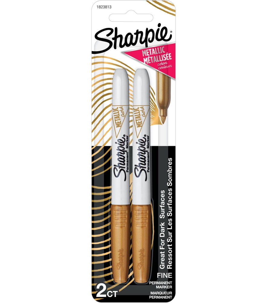 Sharpie Metallic Fine Point Permanent Markers, Bullet Tip, Silver, 36/Pack  (2003899)