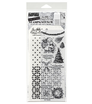 Tim Holtz Cling Stamps 7 inch x 8.5 inch-Mini Holidays #2