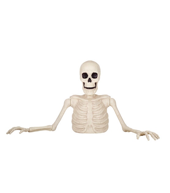 5ft Halloween White Ground Breaking Skeleton by Place & Time