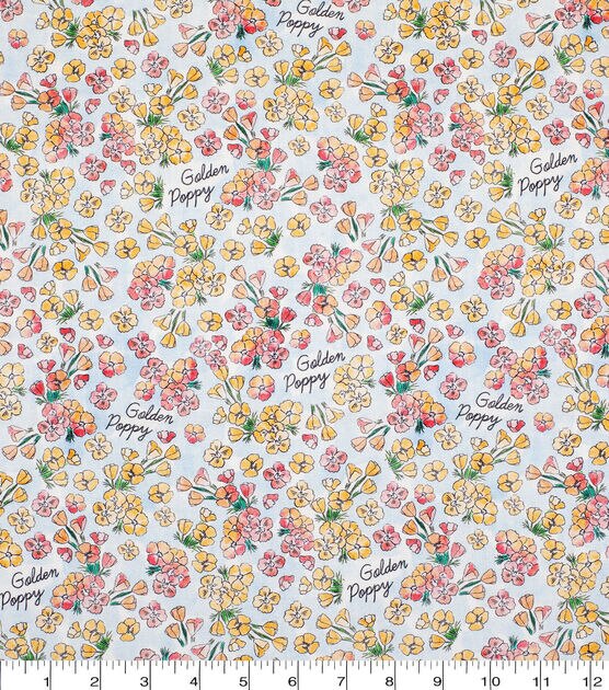 California Cotton Fabric State Flower