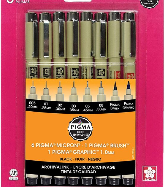 Micron Pigma 6 Pen Set Black