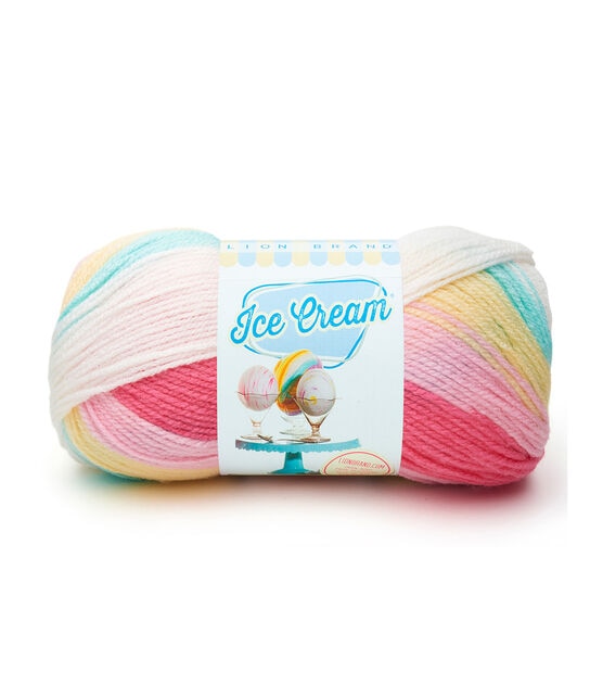  (1 Skein) Lion Brand Yarn Ice Cream Baby Yarn, Bunny Tracks