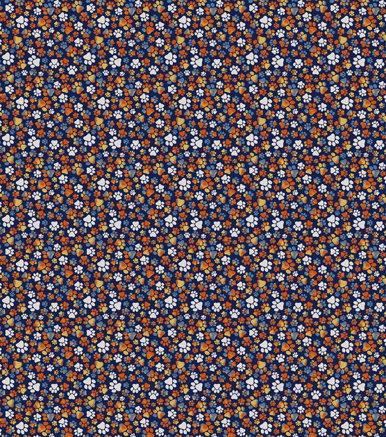 Micro Paw Prints Novelty Cotton Fabric