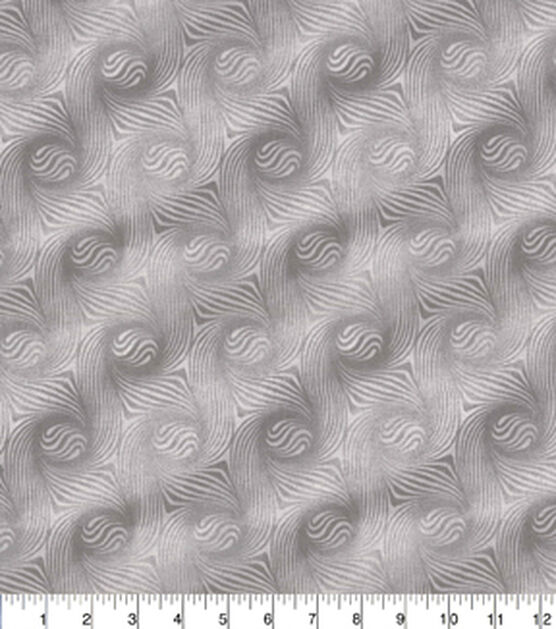 Fabric Traditions Gray Tonal Quilt Glitter Cotton Fabric, , hi-res, image 2