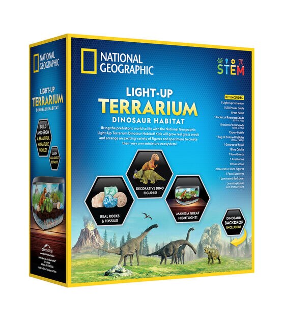 National Geographic 17ct Light Up Dinosaur Habitat Terrarium Kit, , hi-res, image 2