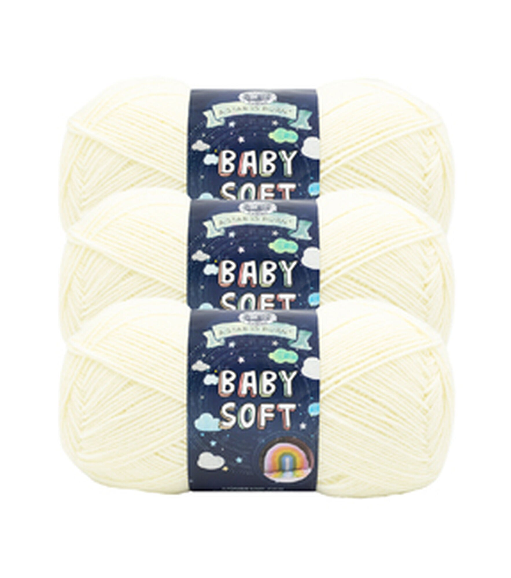 Bernat Light Weight Acrylic Softee Baby Yarn 2 Bundle