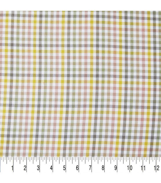 Spring Multicolor Grid Cotton Viscose Fabric, , hi-res, image 3