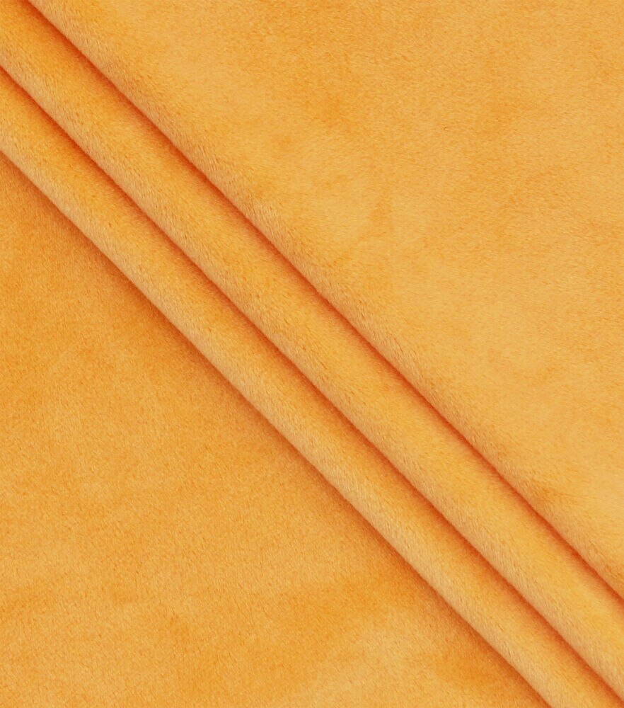 Solid Pure Plush Fleece Fabric, Yellow, swatch, image 7