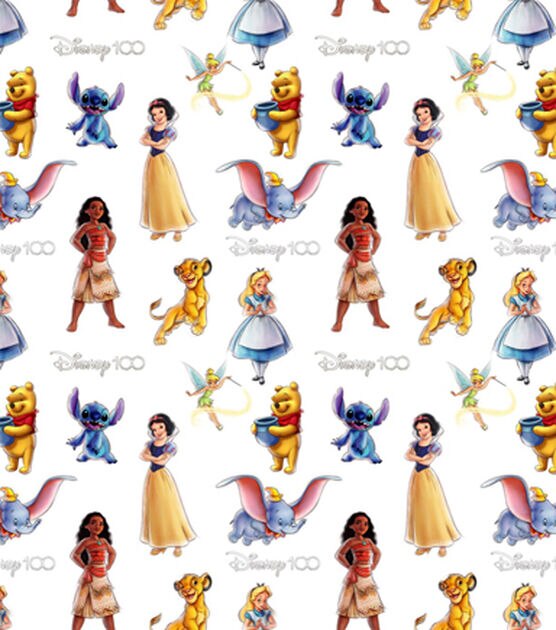 Disney 100 Character Digital Cotton Fabric, , hi-res, image 2