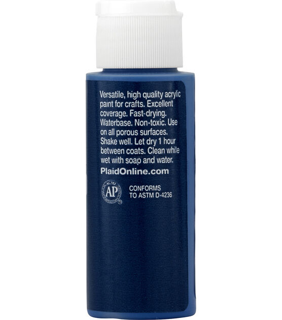 Apple Barrel Acrylic Paint in Assorted Colors (2 oz), 21484, Admiral Blue