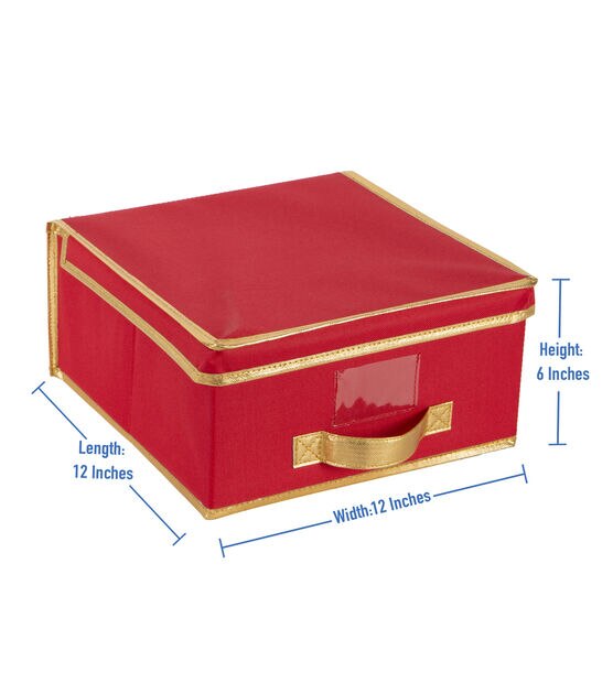 Simplify 12" Red Holiday Storage Box, , hi-res, image 4