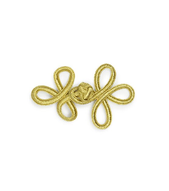 1 Set Closure Hook And Eye Clasp , Gold, 68 x 25mm 