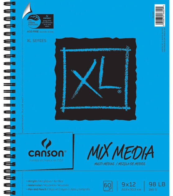 Canson XL Mix Media Sketch Pad 9 X 12 Drawing Paper Spiral