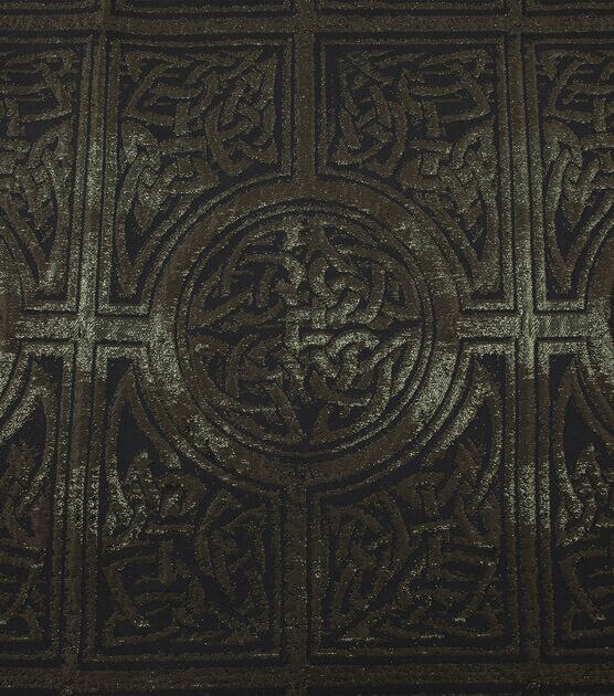 Yaya Han Cosplay Collection Black Celtic Textured Brocade Apparel Fabric
