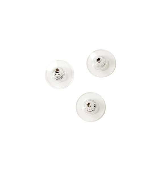 6pk Silver Metal Bullet Earring Backs by hildie & jo