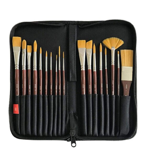 KINGART Studio Brush Set 18 Pc & Case