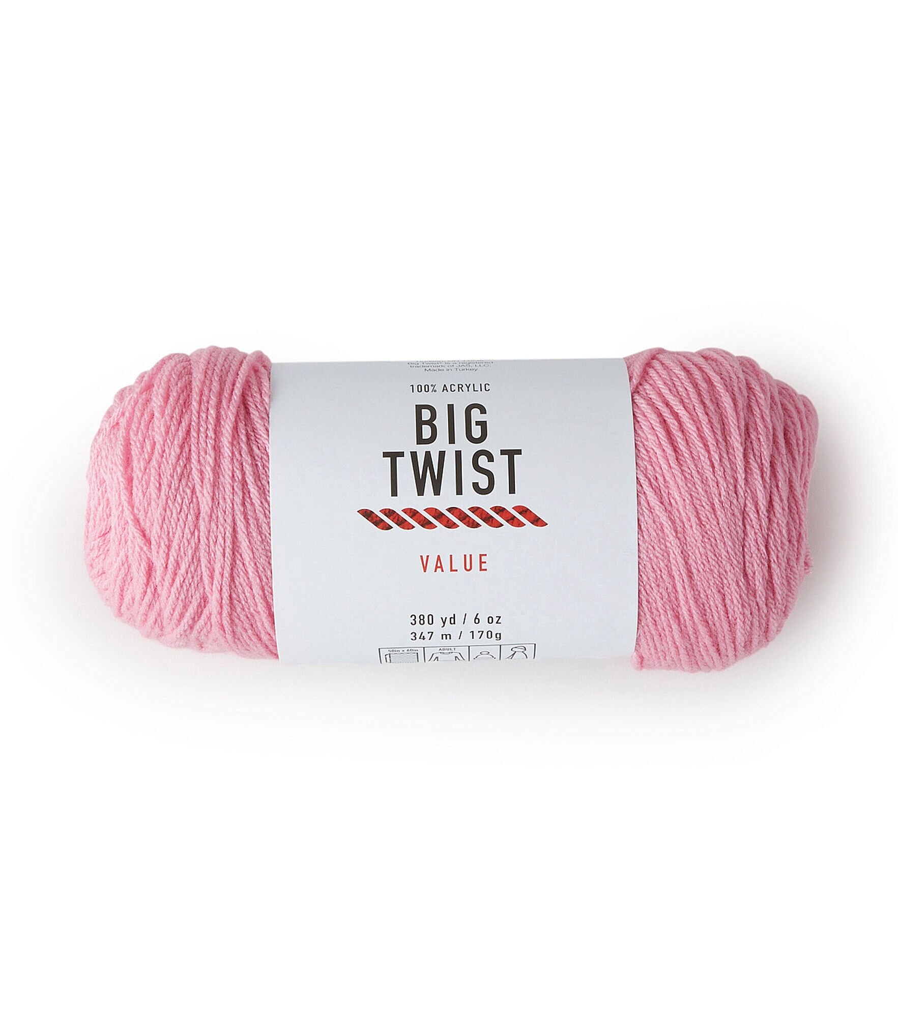Big Twist Value Yarn Camel Dye Lot #644266 100% Acrylic Weight #4 6oz  /380yds