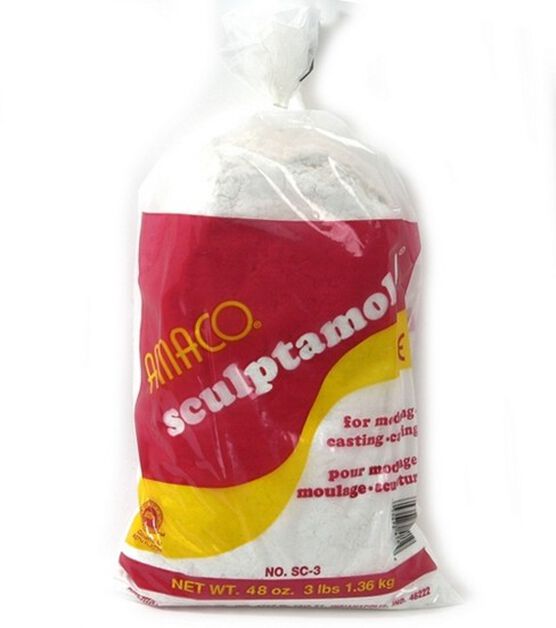 Amaco 3lbs White Sculptamold Modeling Clay