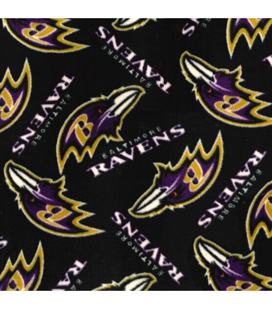 Fabric Traditions Baltimore Ravens Fleece Fabric Logo, , hi-res, image 2