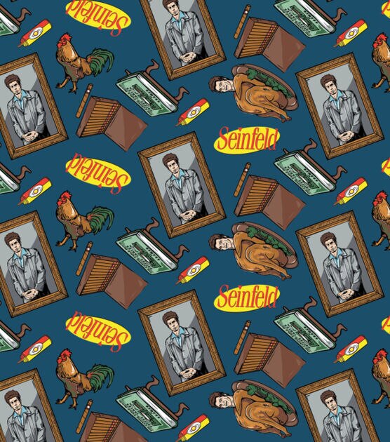 Seinfeld Jerry Icons Pop Culture Cotton Fabric (2 Yards Min.) - Licensed & Character Cotton Fabric - Fabric