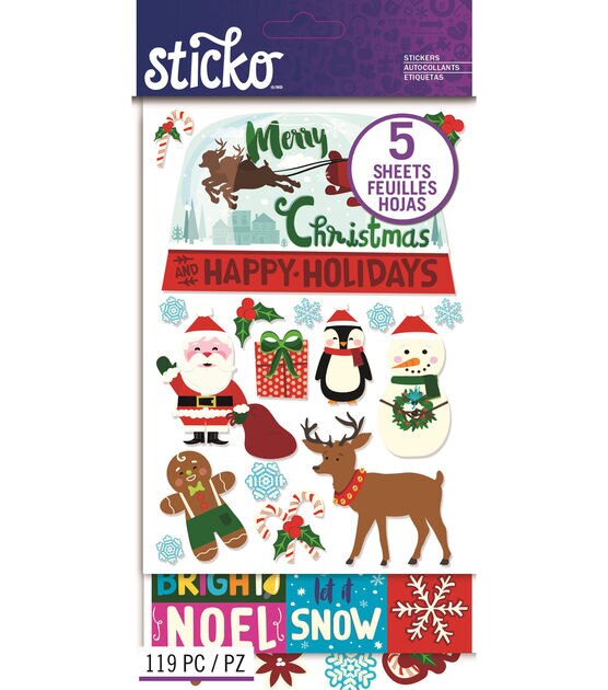 Christmas Embroidered Fabric Stickers】Large American Christmas Style (Six  Desig - Shop iconacollection Stickers - Pinkoi