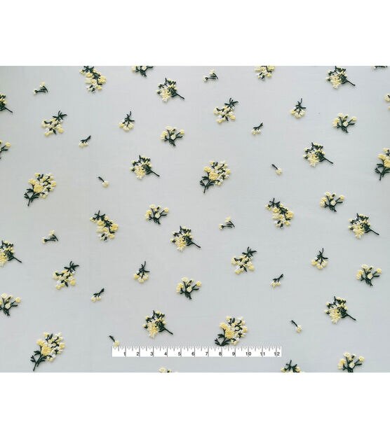 White Snowflake Glitter Velvet Fabric by Sew Sweet by Joann