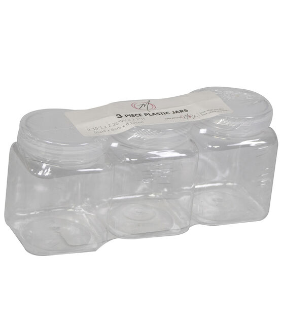 Everything Mary 8 x 5.5 Plastic Bead Case With 12 Jars & Lids