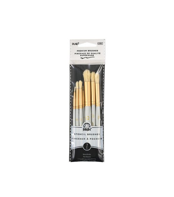 FolkArt 7ct Stencil Brush Set