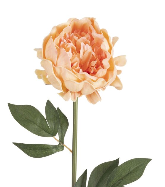 31" Peach Peony Stem by Bloom Room, , hi-res, image 2