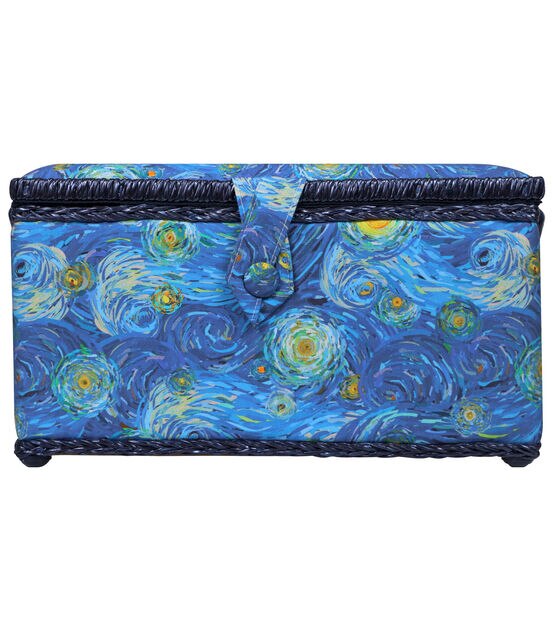 SINGER Large Swirls Print Sewing Basket 11.53"x6.5", , hi-res, image 3