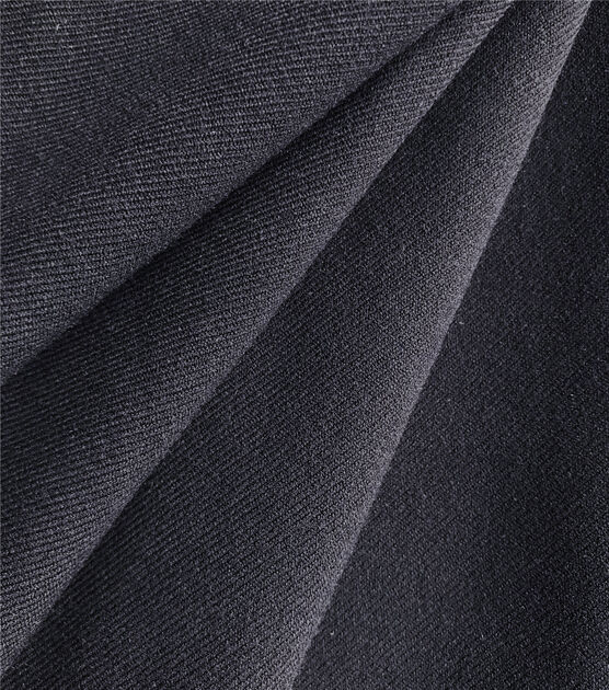 Brushed Suiting Polyester Spandex Fabric Black