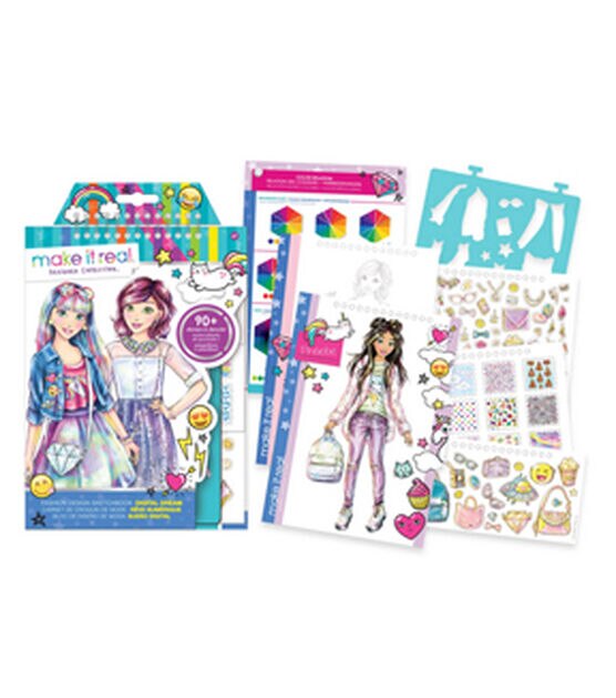 Make It Real 90pc Digital Dream Fashion Design Sketchbook, JOANN