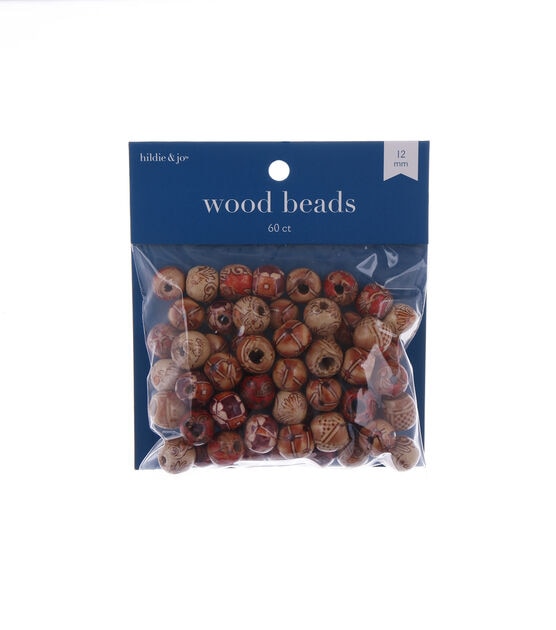 12mm Red Wooden Round Beads - The Bead Shop Nottingham Ltd