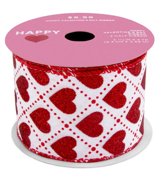 2.5 XO Valentine Ribbon 10 Yards by Farrisilk – Joycie Lane Designs