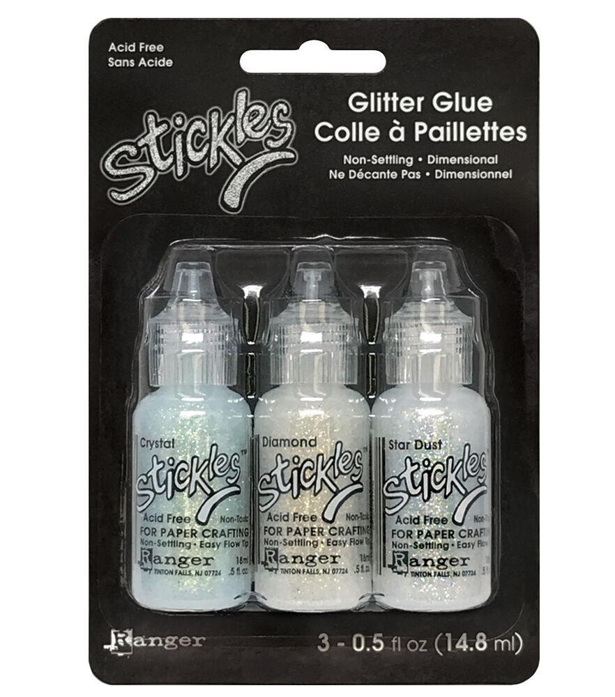Stickles Glitter Glue platinum, 0.5 oz., bottle (pack of 6) 