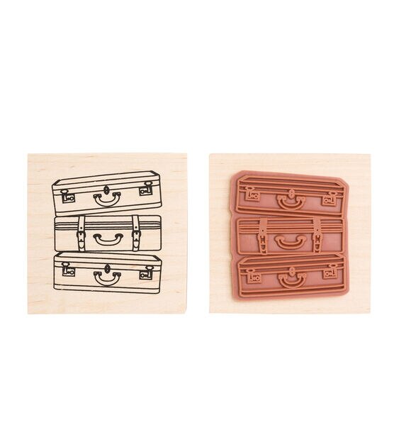 American Crafts Wooden Stamp Suitcases, , hi-res, image 2