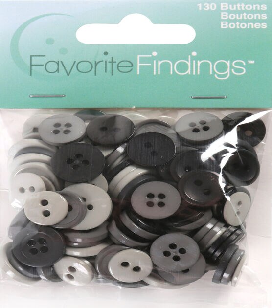 Favorite Findings Rainbow Mix Value Buttons, Multi-Count