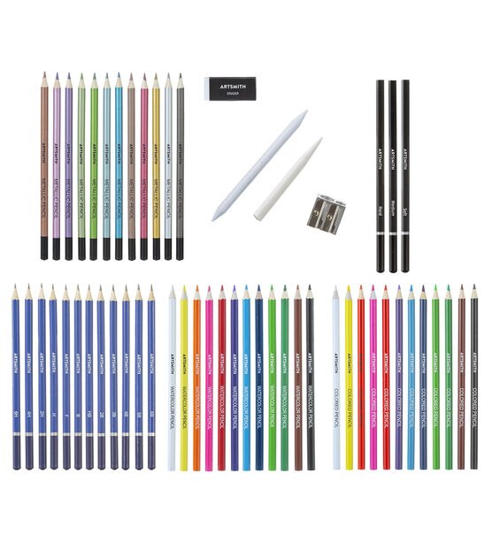 Drawing Pencils Art Set 55 Watercolor Pencils and Sketching Art Supplies  55pc for Kids, Teens, Adults Drawing Tutorials 