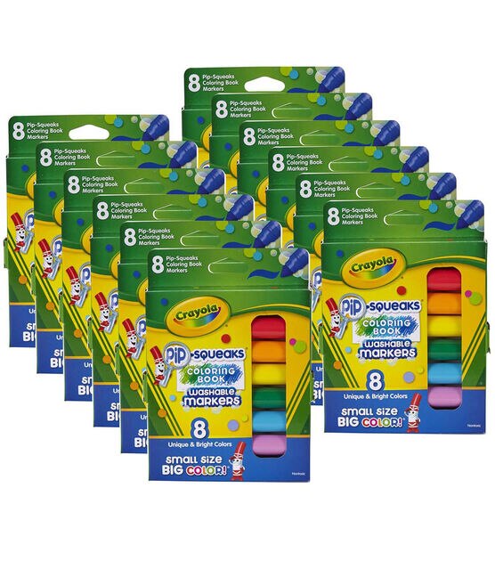 Crayola 8 Count Pip Squeak Washable Coloring Book Markers