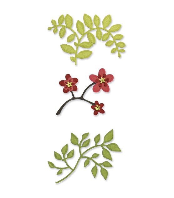 Sizzix Sizzlits Die Set Flowers, Branches And Leaves