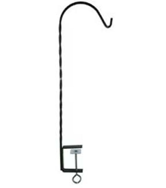 31" Spring Black Steel Single Deck Shepherd Hook by Place & Time