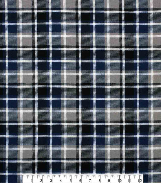 Grey / Black Buffalo Plaid Cotton Flannel Fabric – The Fabric