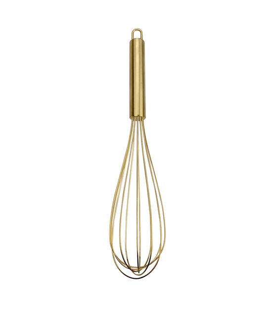 11" Gold Stainless Steel Whisk by STIR, , hi-res, image 5