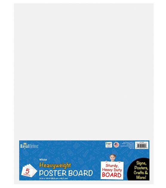 BAZIC 11 X 14 White Poster Board w/Glitter Frame (5/Pack) Bazic