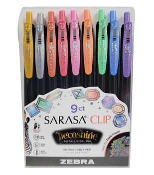 Sakura Gelly Roll Metallic Medium Point Pens, Sepia, Burgundy, Hunter, Blue & Black - 5 Pack