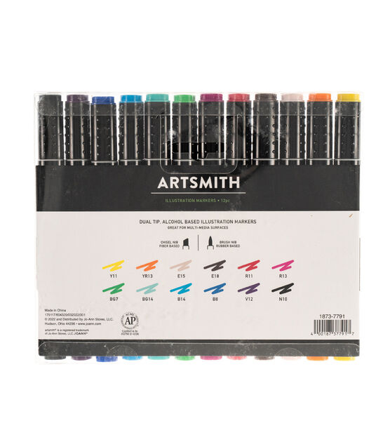 12ct Dual Tip Illustration Markers - Illustration Pens & Markers - Art Supplies & Painting