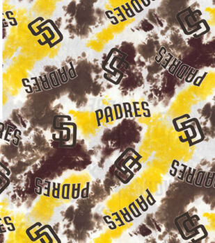 MLB SAN DIEGO PADREs Vintage Retro Print Baseball 100% cotton fabric  licensed material Crafts, Quilts, Home Decor