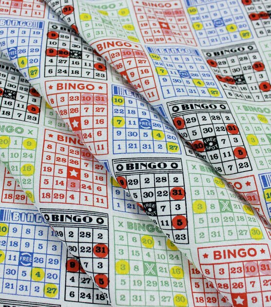 Novelty Cotton Fabric Bingo Cards, , hi-res, image 2