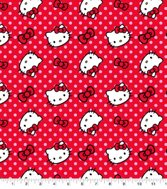 Hello Kitty Heads 100% Cotton Fabric